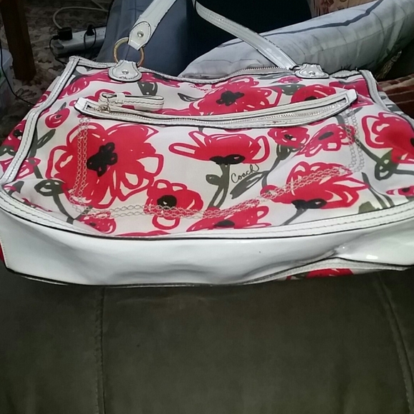 Rare Coach Hallie Poppy Tote - Picture 5 of 7